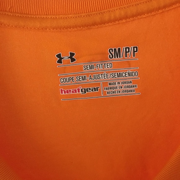 Sm Pumpkin Orange Under Armour Heat Gear Semi Fit - Picture 3 of 4